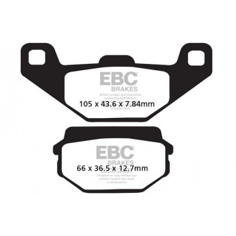 Plaquettes de frein moto EBC EBC Organique FA FA297 Plaquettes de frein moto EBC EBC Organique FA FA297