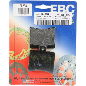 Plaquettes de frein moto EBC EBC Organique FA FA298 Plaquettes de frein moto EBC EBC Organique FA FA298