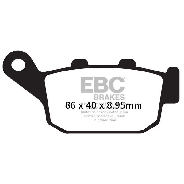 Plaquettes de frein moto EBC EBC Organique FA FA496 Plaquettes de frein moto EBC EBC Organique FA FA496