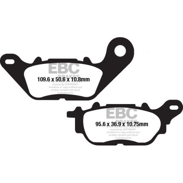 Plaquettes de frein moto EBC EBC Organique FA FA662