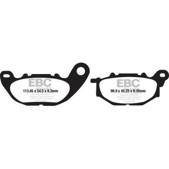 Plaquettes de frein moto EBC EBC Organique FA FA663 Plaquettes de frein moto EBC EBC Organique FA FA663