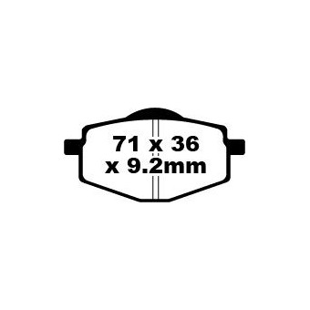 Plaquettes de frein moto EBC EBC Organique Scooter SFA101 Plaquettes de frein moto EBC EBC Organique Scooter SFA101