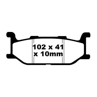 Plaquettes de frein moto EBC EBC Organique Scooter SFA179 Plaquettes de frein moto EBC EBC Organique Scooter SFA179