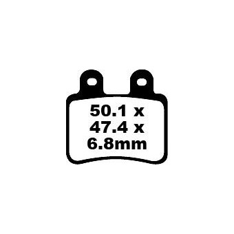 Plaquettes de frein moto EBC EBC Organique Scooter SFA350 Plaquettes de frein moto EBC EBC Organique Scooter SFA350