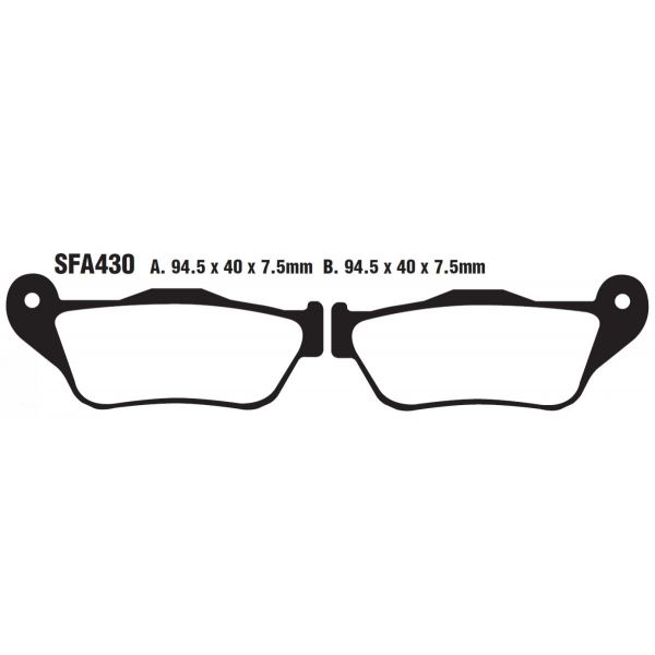 Plaquettes de frein moto EBC EBC Organique Scooter SFA430