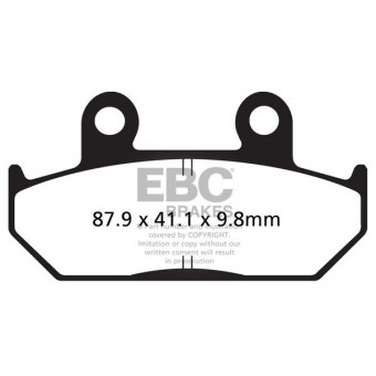 Plaquettes de frein moto EBC EBC Semi Métal Fritté Type V FA124/2V Plaquettes de frein moto EBC EBC Semi Métal Fritté Type V FA124/2V