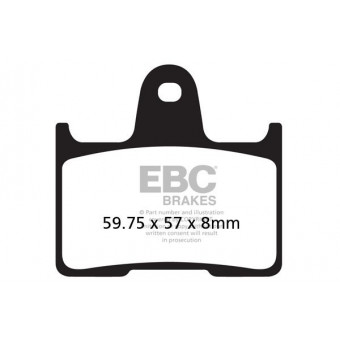 Plaquettes de frein moto EBC EBC Semi Métal Fritté Type V FA254V Plaquettes de frein moto EBC EBC Semi Métal Fritté Type V FA254V