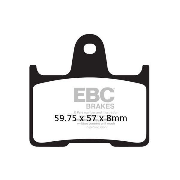 Plaquettes de frein moto EBC EBC Semi Mtal Fritt Type V FA254V