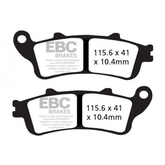 Plaquettes de frein moto EBC EBC Semi Métal Fritté Type V FA261/2V Plaquettes de frein moto EBC EBC Semi Métal Fritté Type V FA261/2V