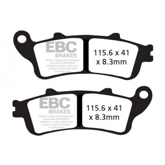 Plaquettes de frein moto EBC EBC Semi Métal Fritté Type V FA261V Plaquettes de frein moto EBC EBC Semi Métal Fritté Type V FA261V