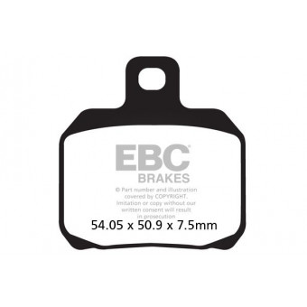 Plaquettes de frein moto EBC EBC Semi Métal Fritté Type V FA266V Plaquettes de frein moto EBC EBC Semi Métal Fritté Type V FA266V