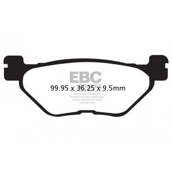 Plaquettes de frein moto EBC EBC Semi Métal Fritté Type V FA319/2V Plaquettes de frein moto EBC EBC Semi Métal Fritté Type V FA319/2V