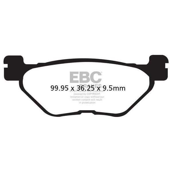 Plaquettes de frein moto EBC EBC Semi Mtal Fritt Type V FA319/2V
