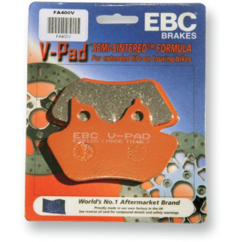 Plaquettes de frein moto EBC EBC Semi Métal Fritté Type V FA400V Plaquettes de frein moto EBC EBC Semi Métal Fritté Type V FA400V