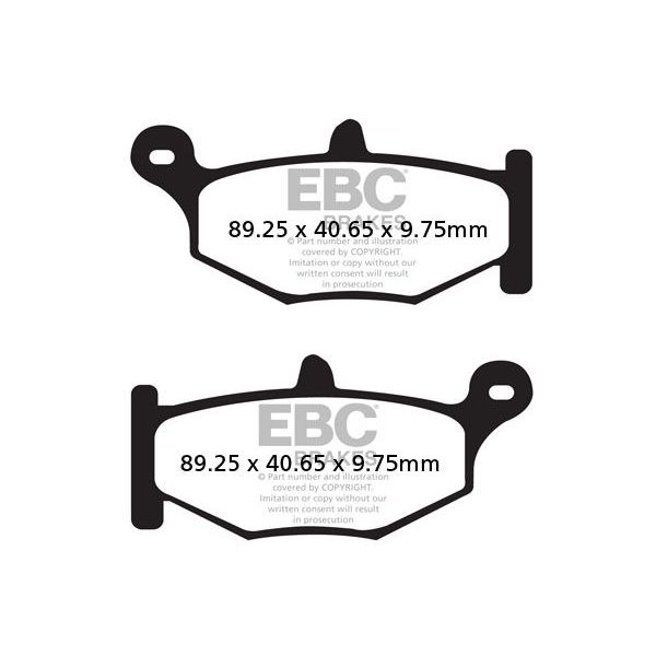 Plaquettes de frein moto EBC EBC Semi Métal Fritté Type V FA419V Plaquettes de frein moto EBC EBC Semi Métal Fritté Type V FA419V
