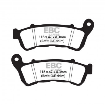 Plaquettes de frein moto EBC EBC Métal Fritté EPFA388HH Plaquettes de frein moto EBC EBC Métal Fritté EPFA388HH