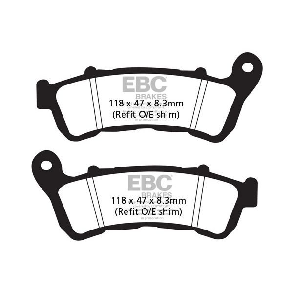 Plaquettes de frein moto EBC EBC Mtal Fritt EPFA388HH