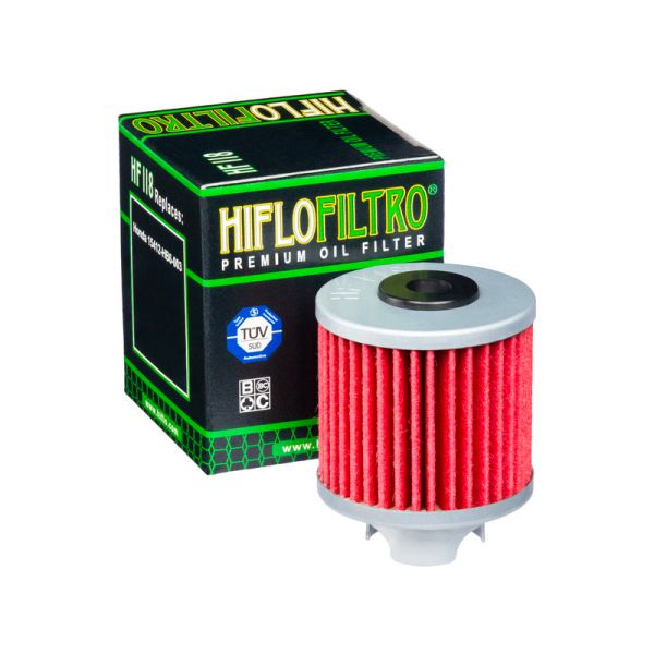 Filtre à huile Hiflofiltro Filtre à huile Hiflofiltro HF118 Honda Filtre à huile Hiflofiltro Filtre à huile Hiflofiltro HF118 Honda
