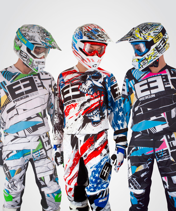 Equipement moto cross Freegun : Gants, Masques, Maillots