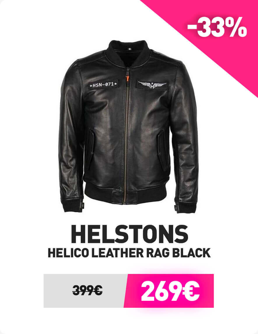 Helstons Helico Leather Rag Black