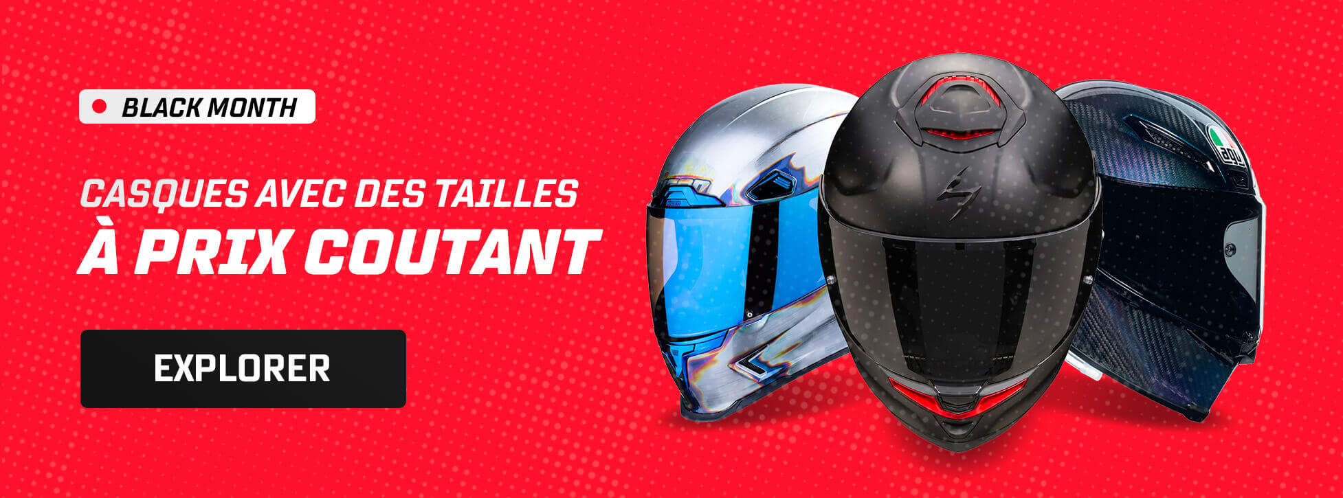 Casques avec des tailles à prix coutant