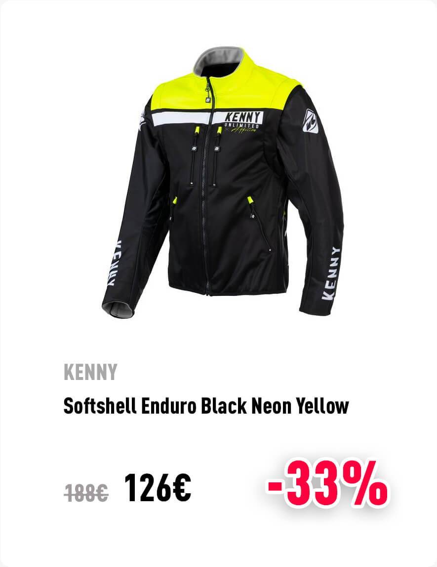 KENNY SOFTSHELL ENDURO BLACK NEON YELLOW