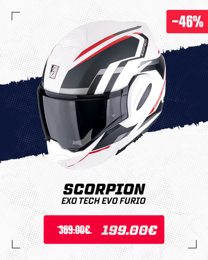 Scorpion Exo Tech Evo Furio Matt White Black Red