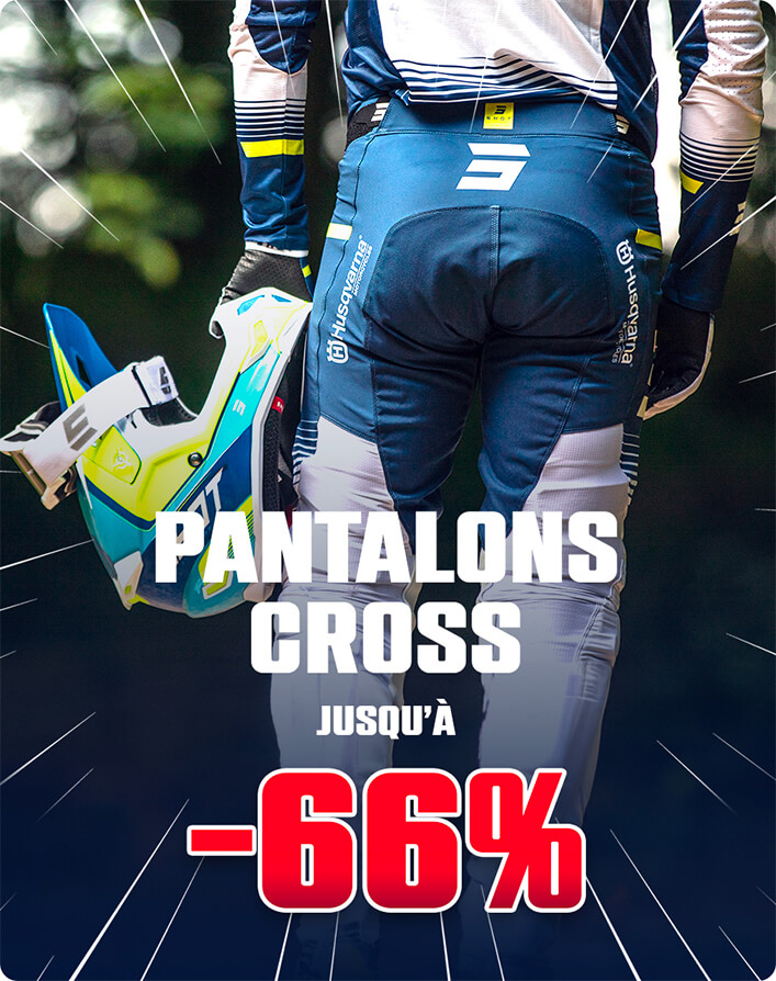 Pantalons cross jusqu' -66%