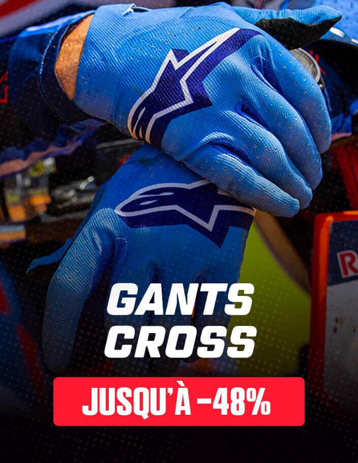Gants cross jusqu'� -48%