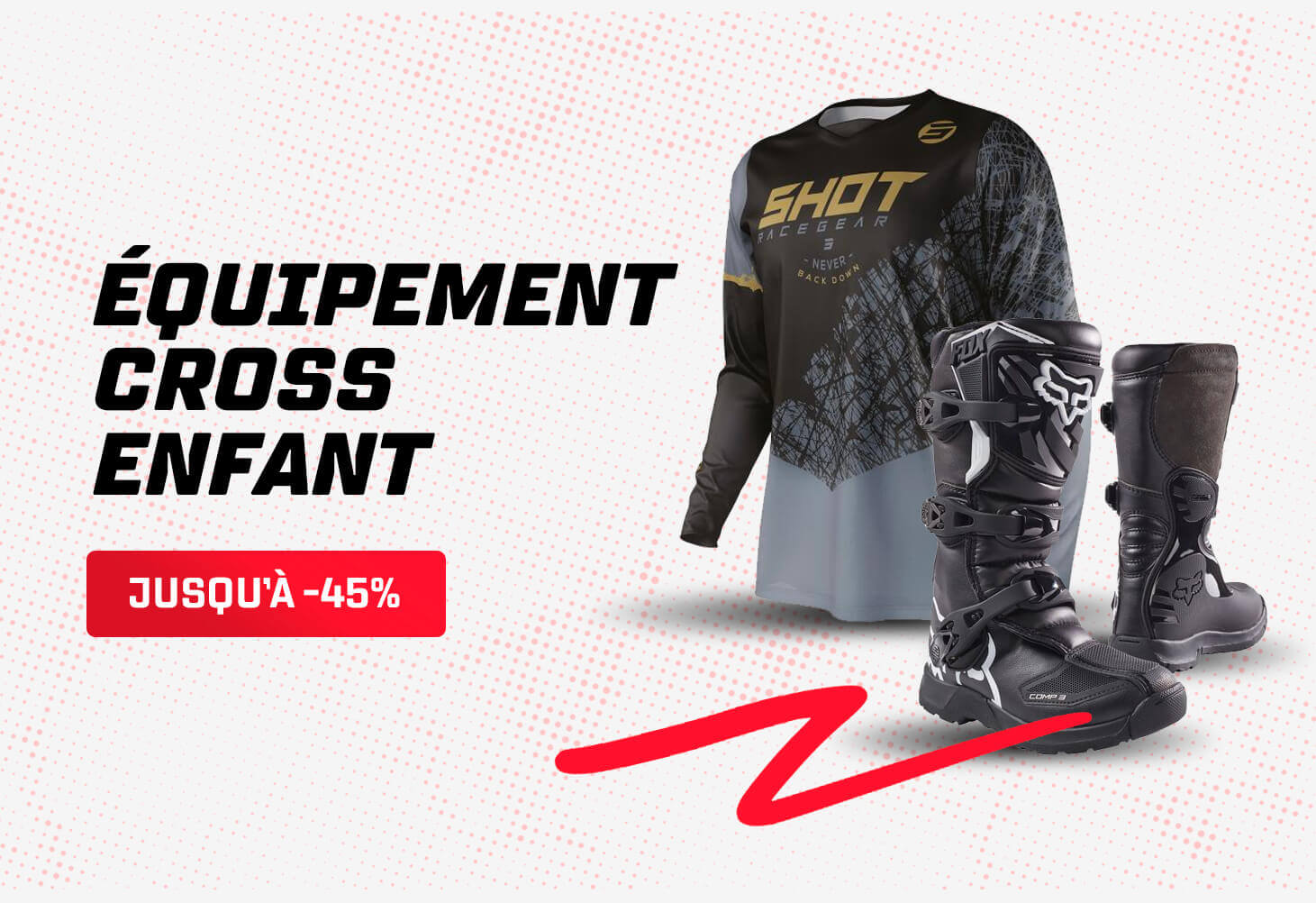 Equipements cross enfants jusqu'� -45%