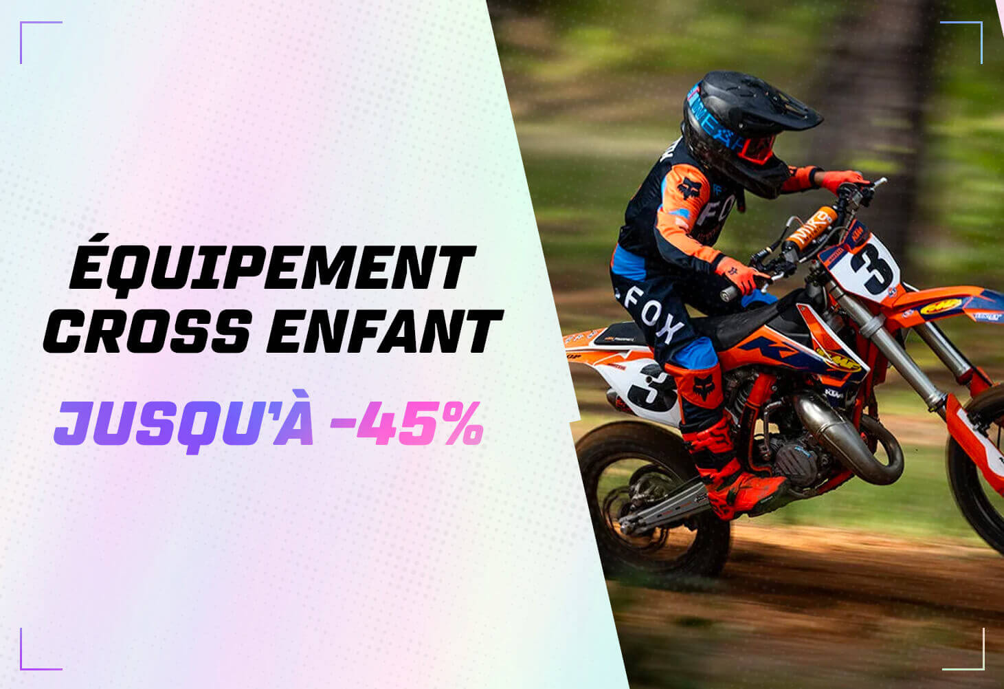 Equipements cross enfants jusqu' -45%