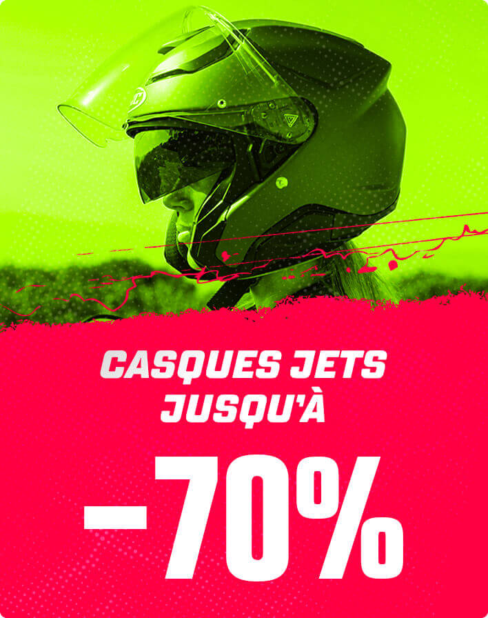 Casques jet jusqu' 70%