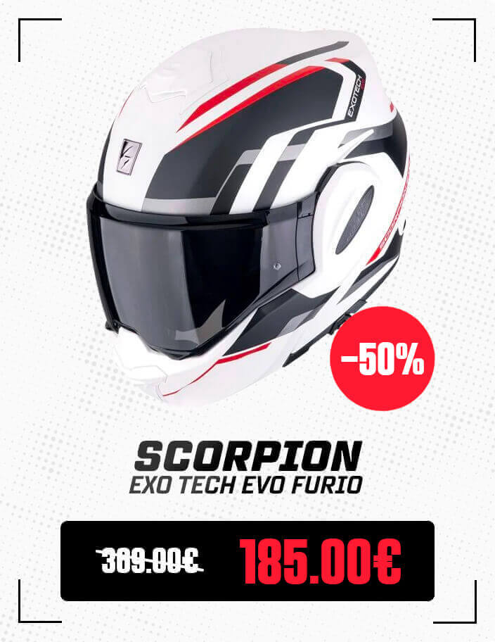 Scorpion Exo Tech Evo Furio Matt White Black Red