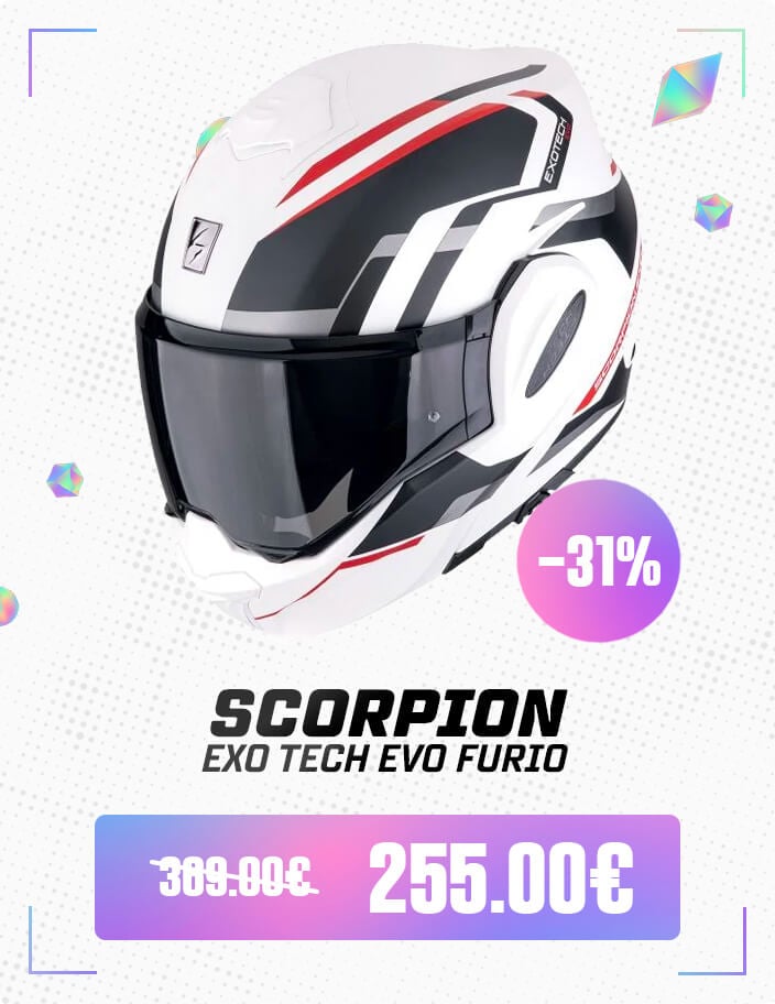 Scorpion Exo Tech Evo Furio Matt White Black Red