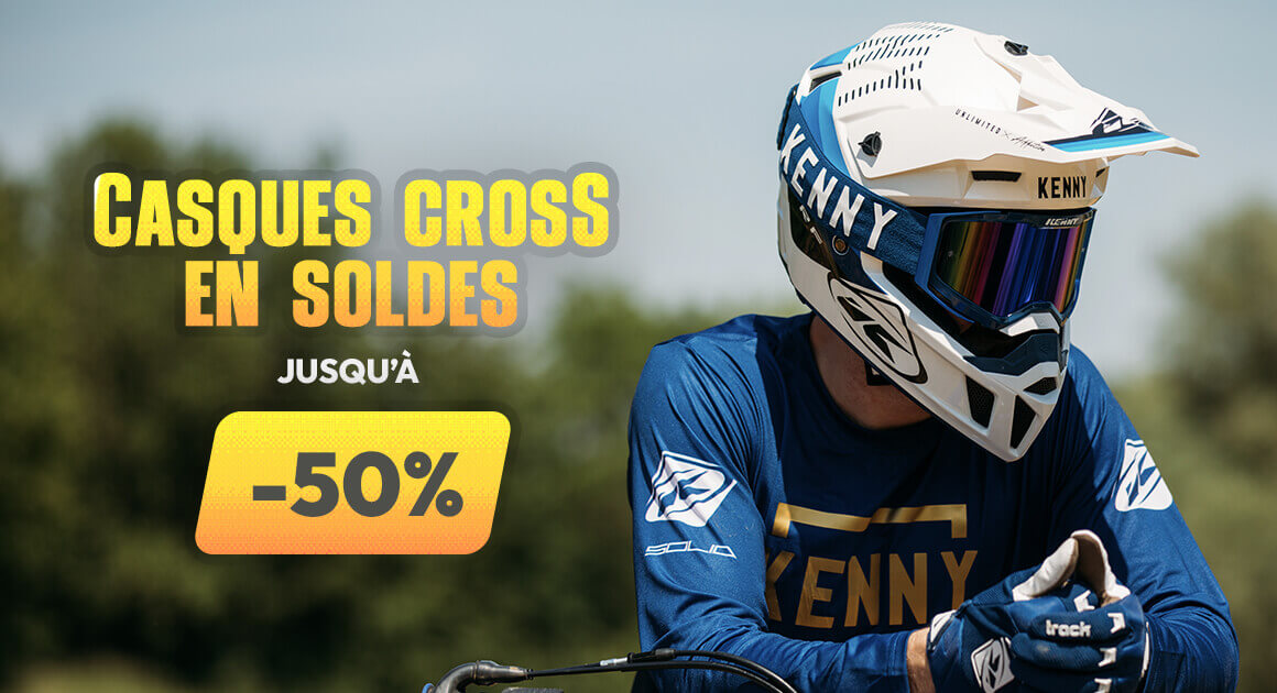 Casques cross en soldes jusqu'à -50%