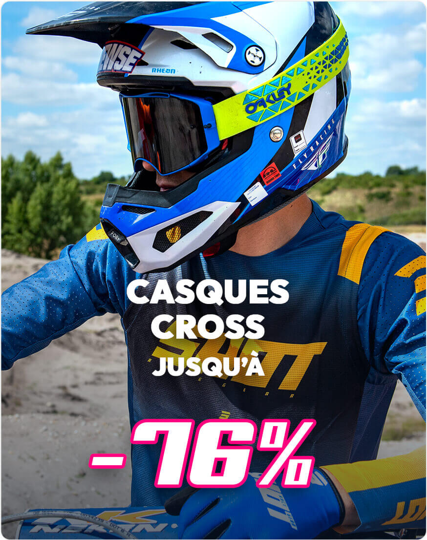 Casques cross jusqu' -76%
