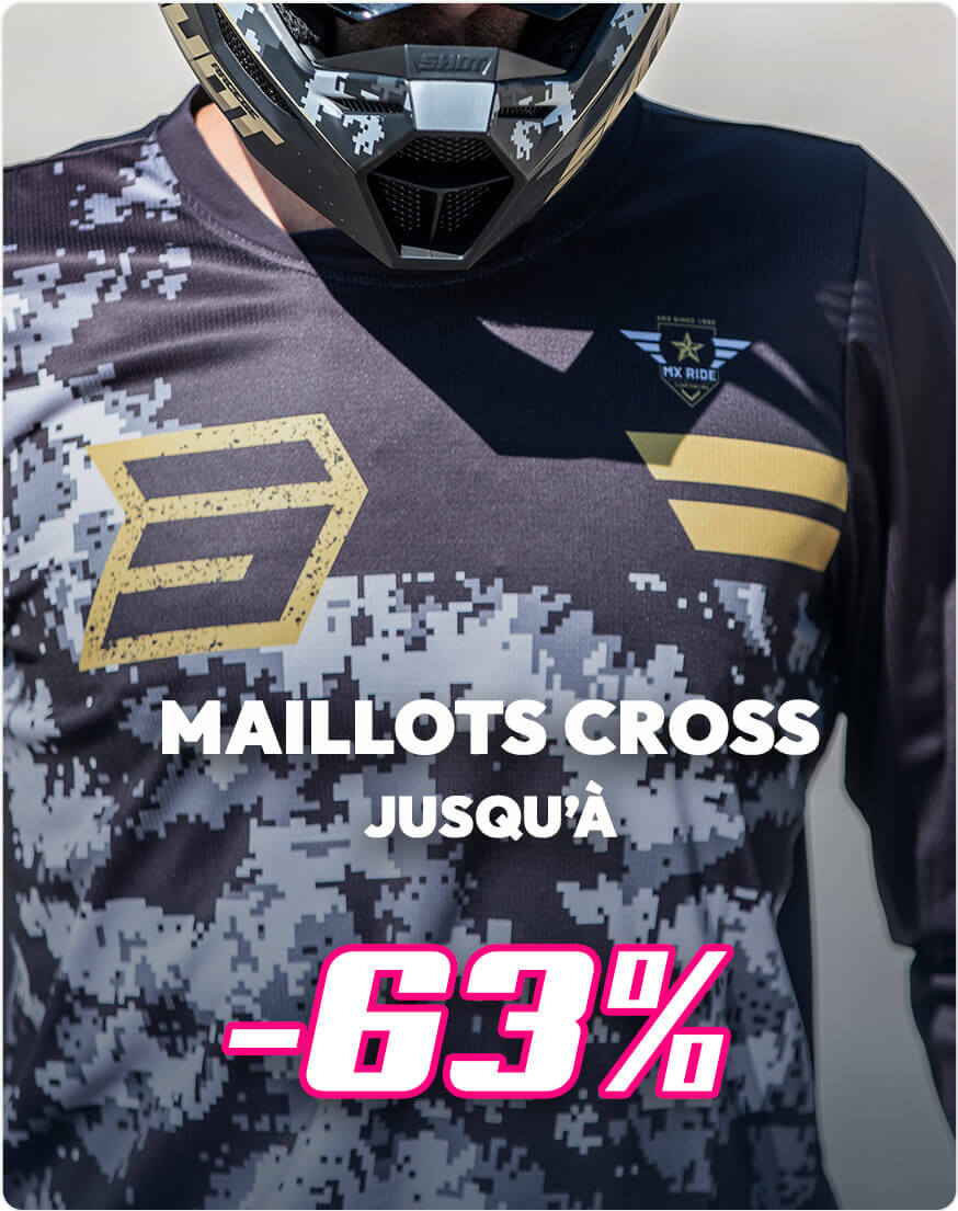 Maillots cross jusqu' -63%