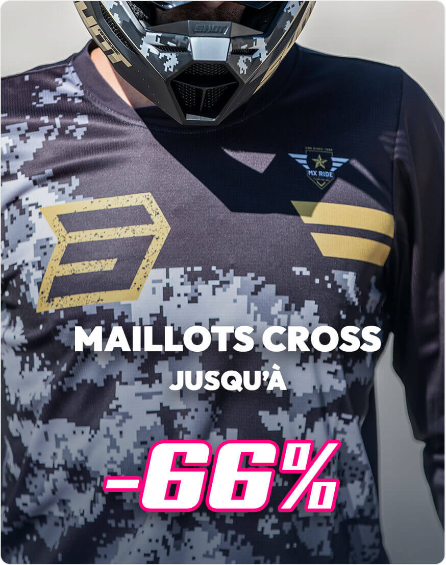 Maillots cross jusqu' -66%