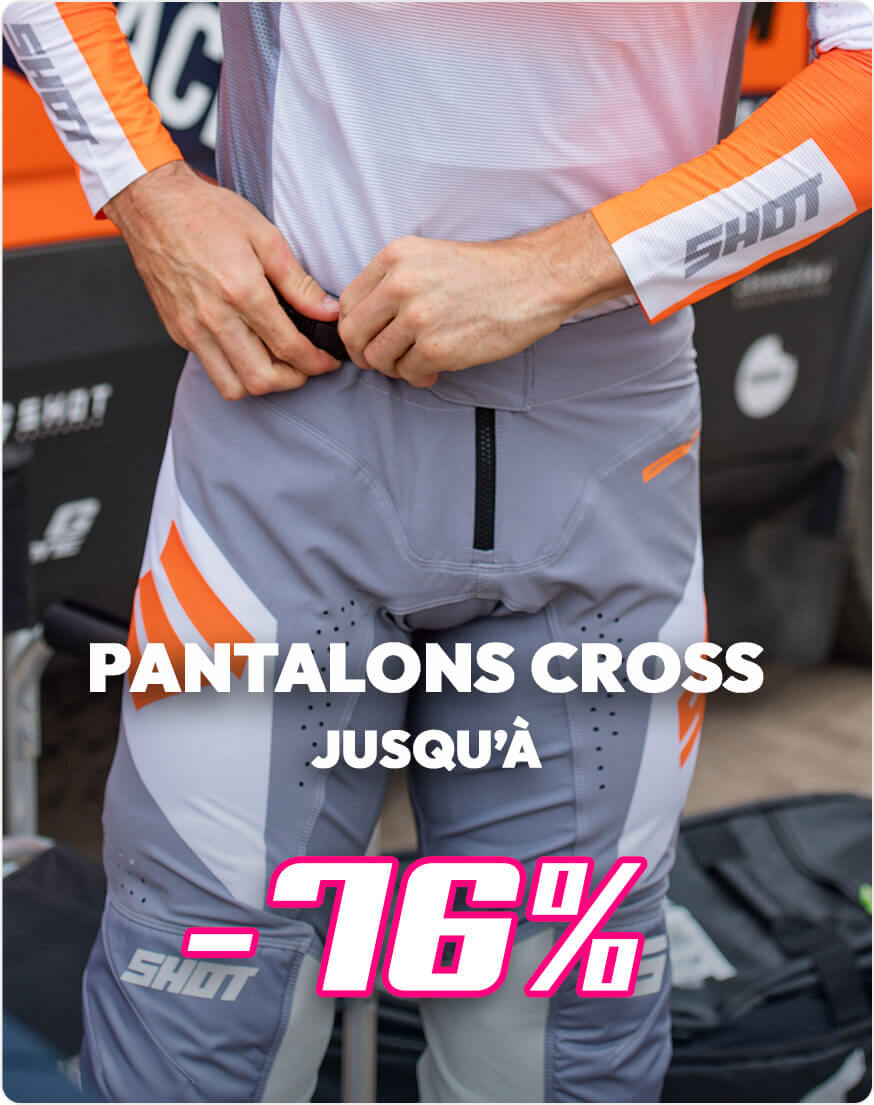 Pantalons cross jusqu'à -76%
