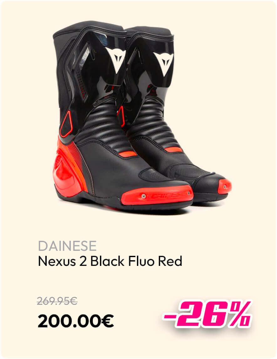 DAINESE NEXUS 2 BLACK FLUO RED
