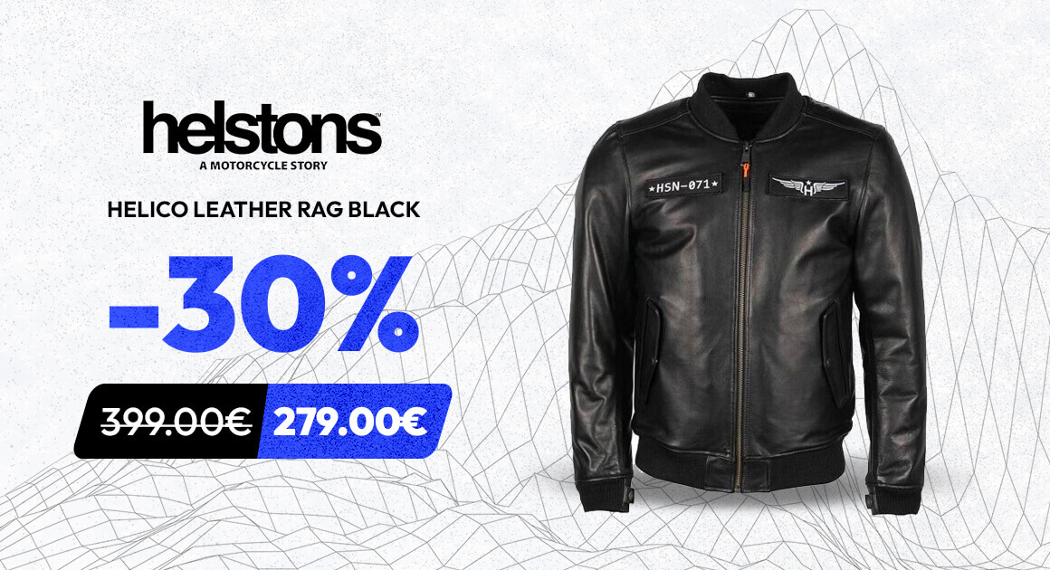 HELSTONS HELICO LEATHER RAG BLACK