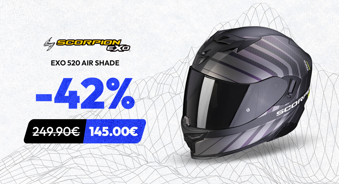 SCORPION EXO 520 AIR SHADE MATT BLACK NEON YELLOW