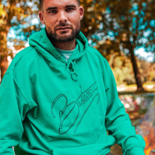 Pulls Moto 100% Bitume Art Letter Mint Black Hoodie Pulls Moto 100% Bitume Art Letter Mint Black Hoodie