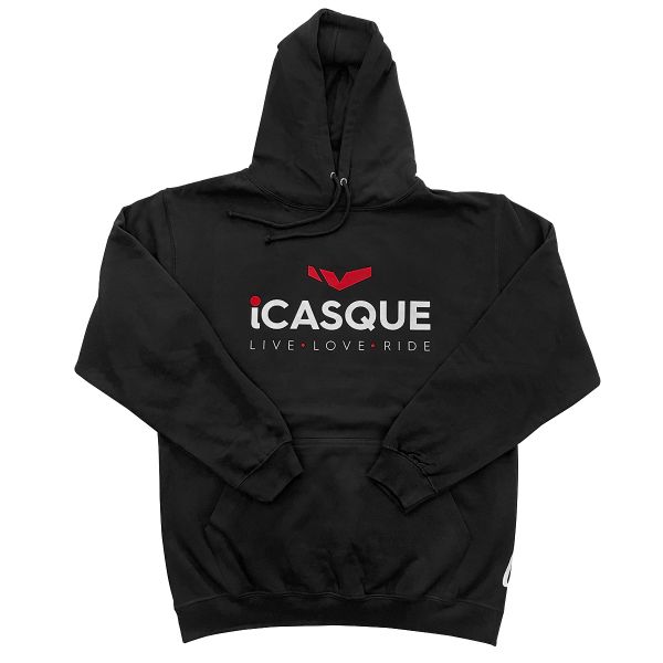 Pulls Moto iCasque Hoodie iCasque Live Love Ride Black