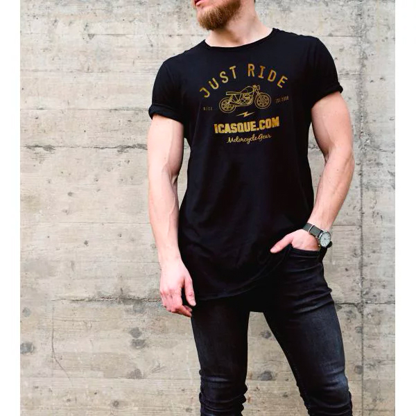 T-Shirts Moto iCasque Just Ride Black T-Shirts Moto iCasque Just Ride Black
