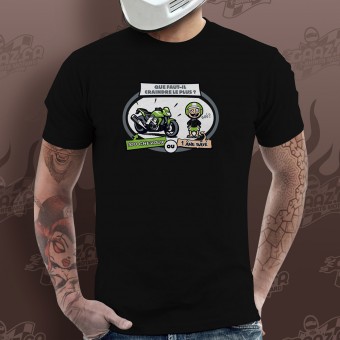 T-Shirts Moto Gaaz Ane Bate (Ciel)