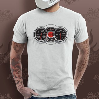 T-Shirts Moto Gaaz Compteur (Blanc)