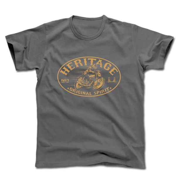 T-Shirts Moto HARISSON Heritage Gris