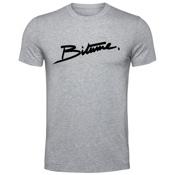 T-Shirts Moto 100% Bitume Signature Big Grey
