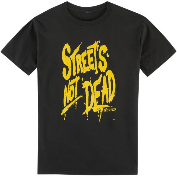 T-Shirts Moto ICON Streets Not Dead Tee Black